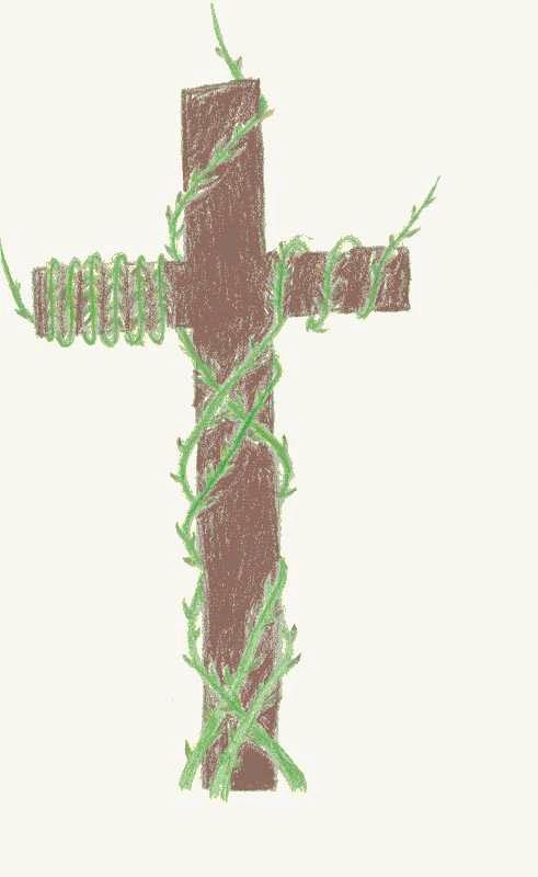 Cross and vines 1