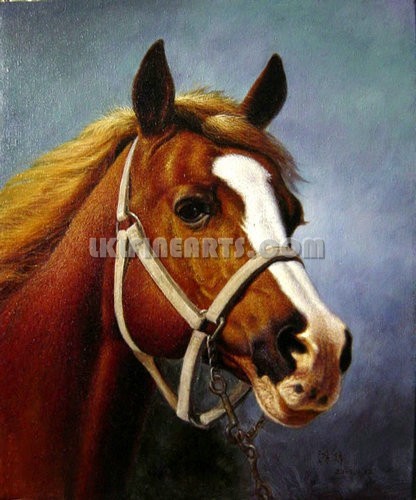 horse portrait painting from photo