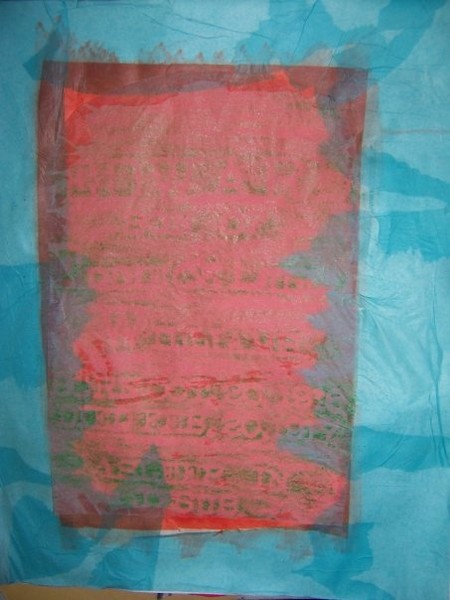 In memory of Edward crayon, tissue paper, tracing paper 12X18