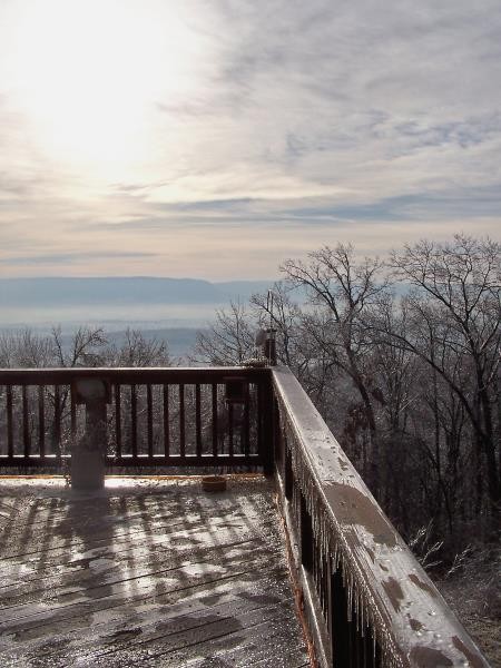 Morning: Wood, Ice and Mountains