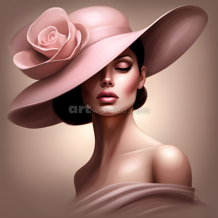 Elegant woman with hat