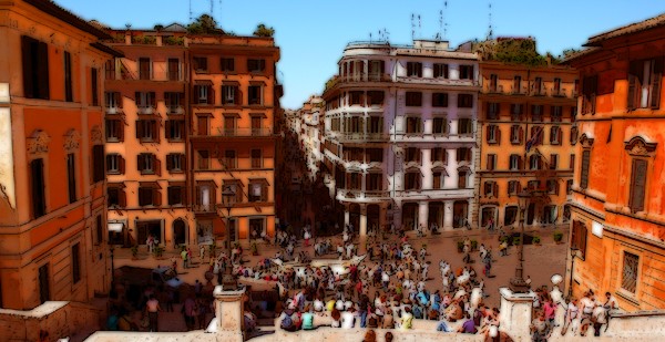 An Illustration of Plaza di Spagna Rome