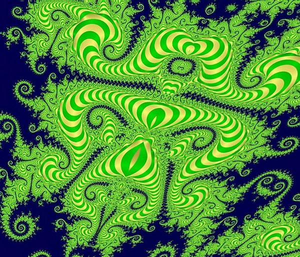 Green and black fractal garden