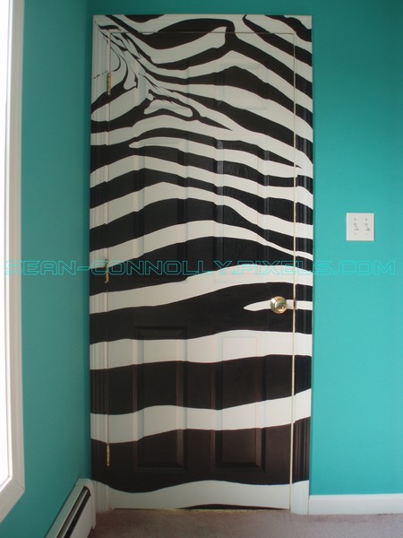 Zebra Stripe Mural - Door #2