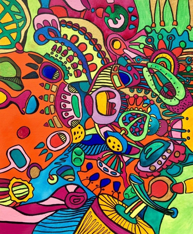 Colorful abstract art by Veera Zukova
