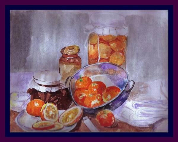 still life with oranges and preserves