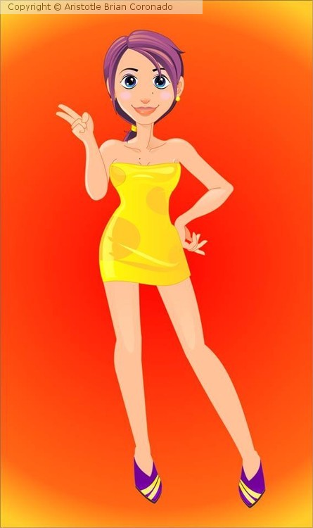 Cartoon Character - Female (Sample)