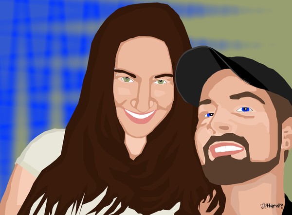 Vector Portrait of Myself and Fiance