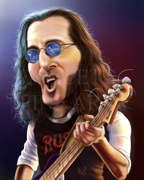 Getty Lee Caricature - Rush