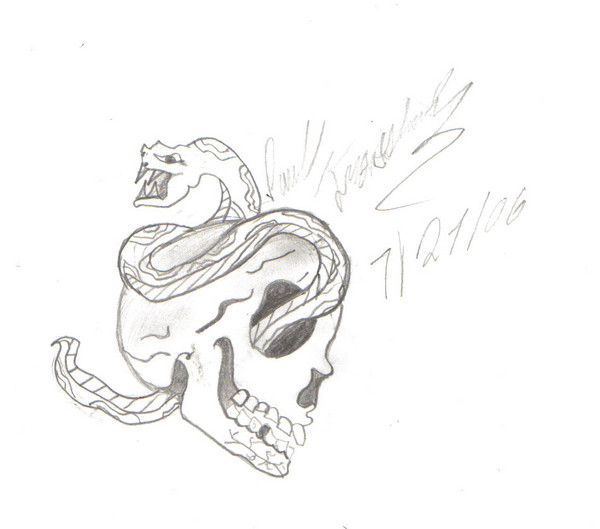 skull/snake