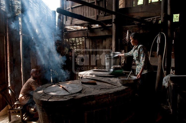 Miao minority farmers' kitchen in western hunan, China