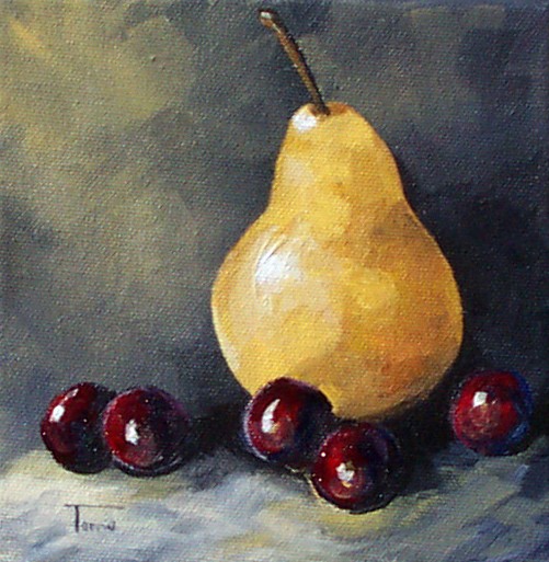 Pear with Grapes