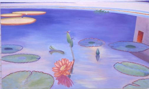 Water lilies and dragonflies