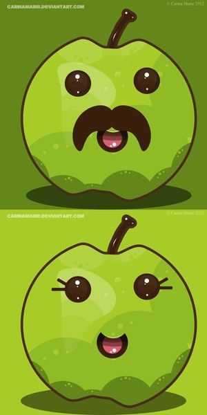 Chibi Mr and Mrs Apples