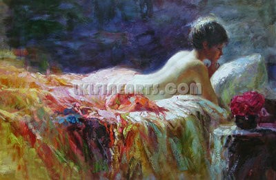 Impression nude woman painting
