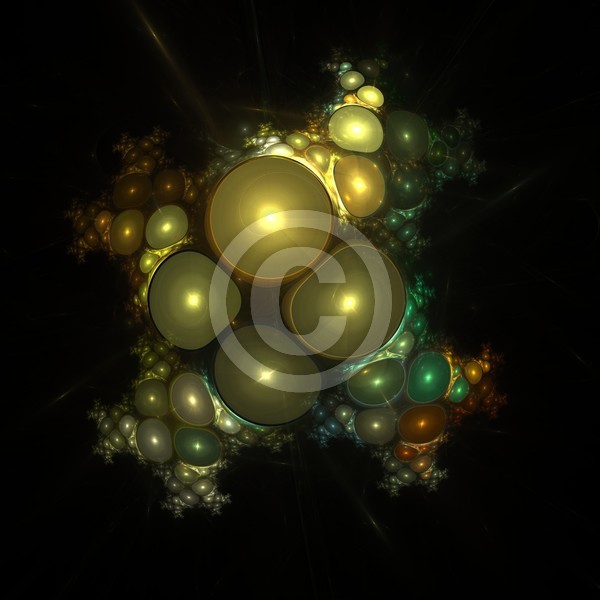 Cosmic Bubbles Abstract Fractal Design