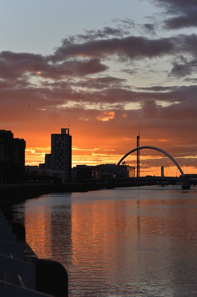 sunset over the clyde