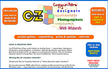 Oz Creative website