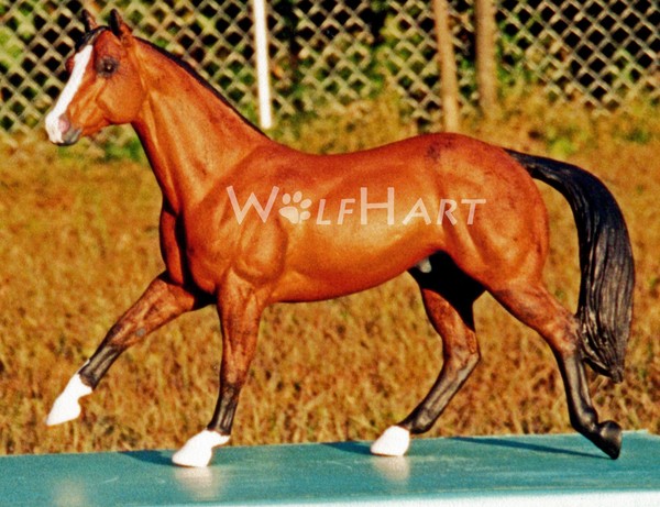 BHR Quarter Horse action stallion repainted as red