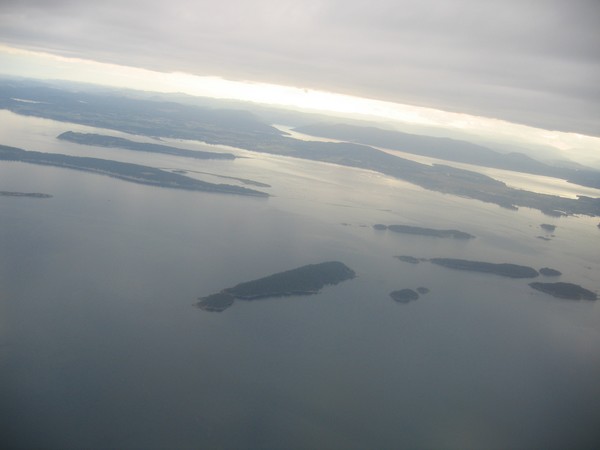 Flying over Vancouver Island
