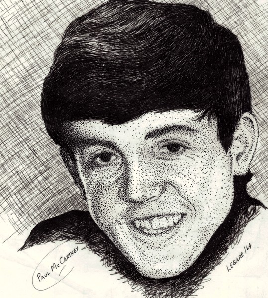 Paul McCartney 1964 by Wayne Legare