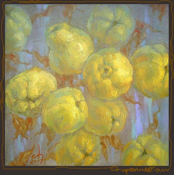 «Quince» oil on canvas 40x40cm 2007