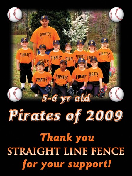 Pirates Baseball Team plaque design