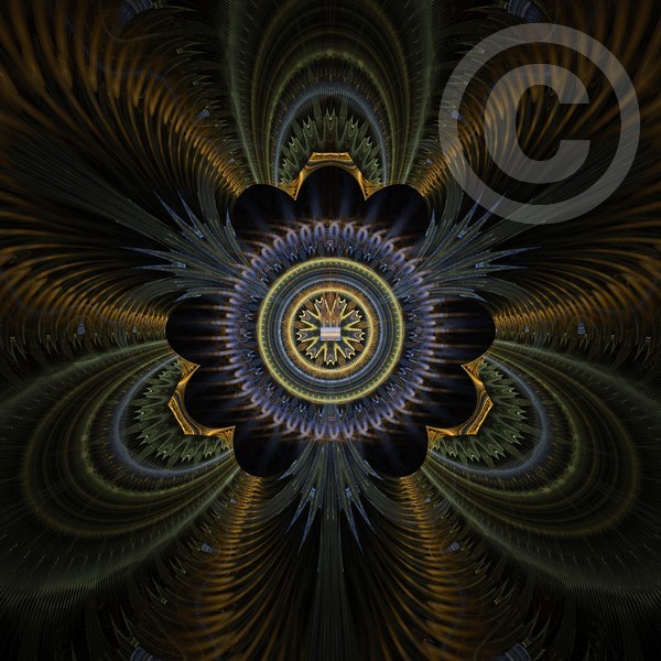 Peacock Feathers Abstract Fractal Design