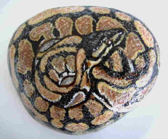 Ball Python Rock Paperweight