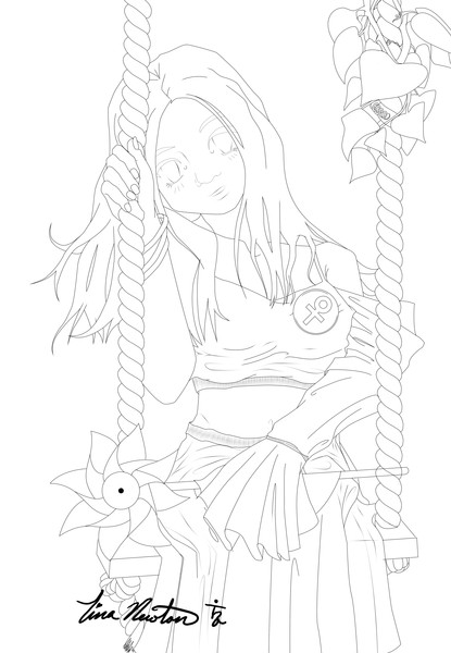 The Empress Line Art