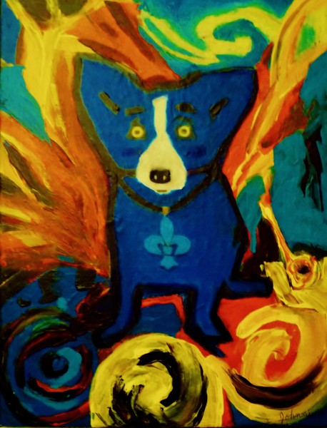 This is an attempt to copy George Rodrigue's Blue