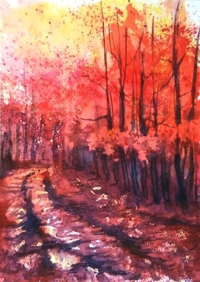 Fall watercolour