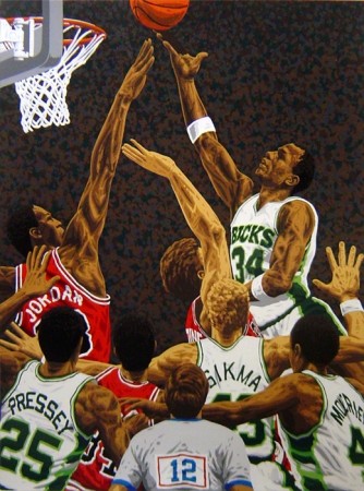 Basketball - Pro Art & Paintings - Bucks: Cummings