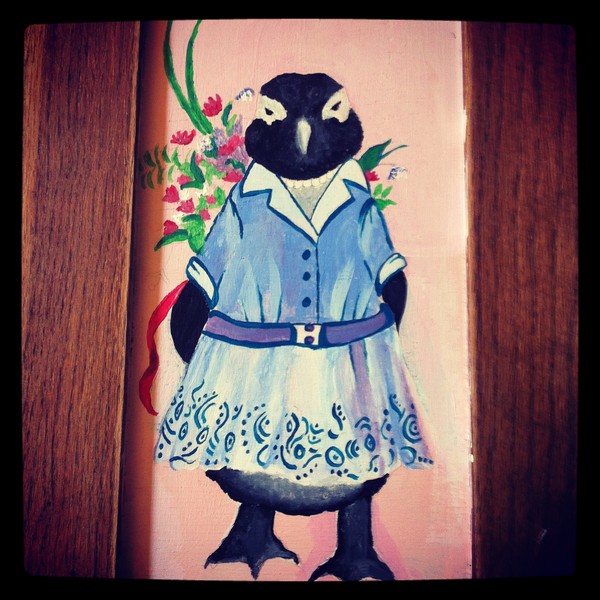 Penguin with Flowers