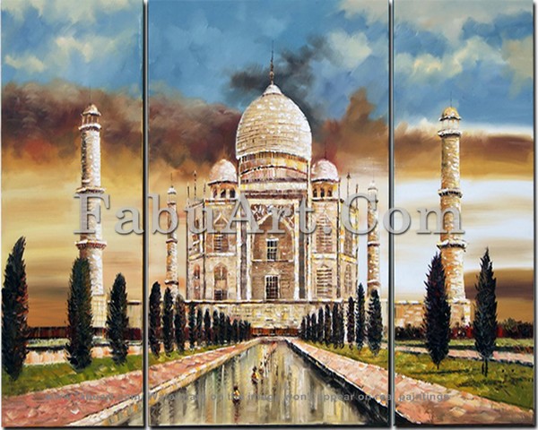 4 Taj Mahal India painting