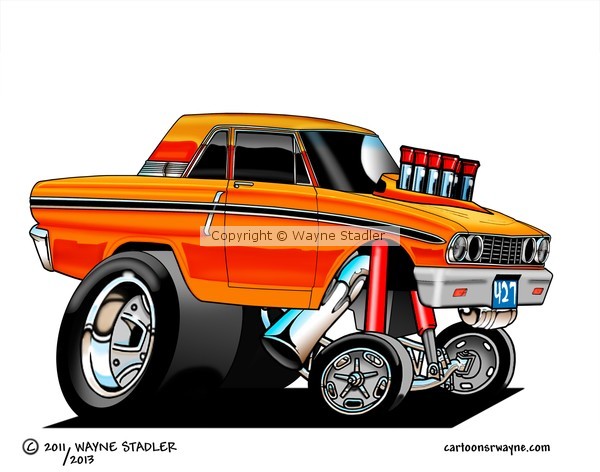 1964 Orange Ford Fairlane Gasser