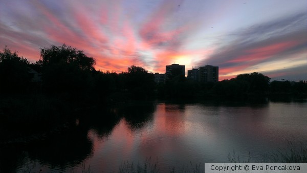 city sunset magic