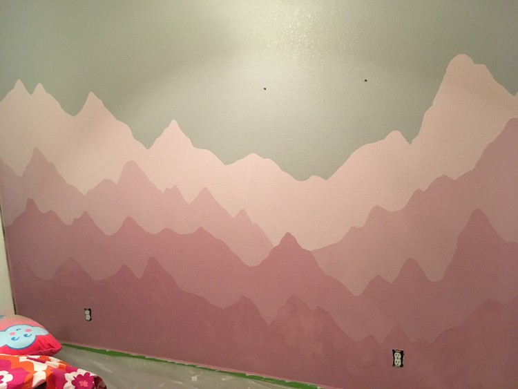 Pink Mountains Mural