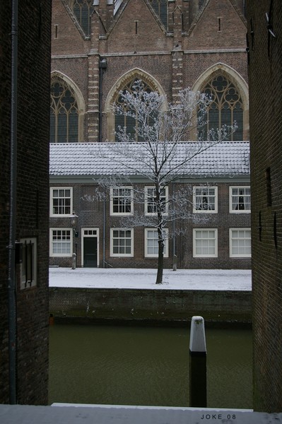 View on back Church the Dordrecht
