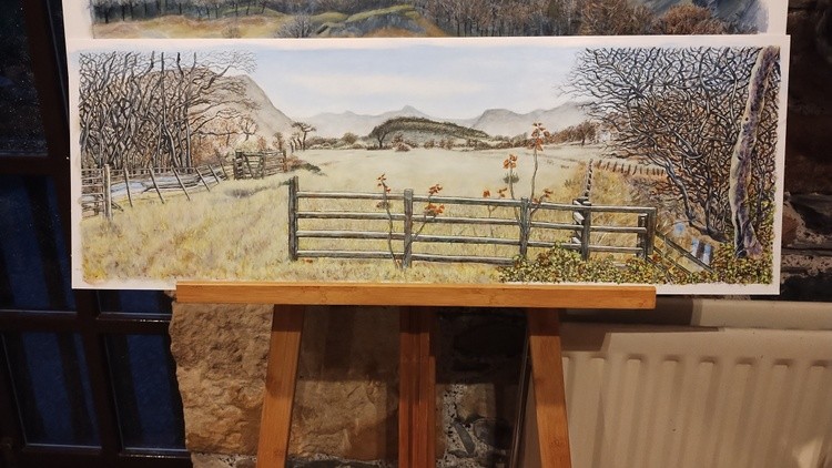 Looking up the Vale of Lorton towards Red Pike