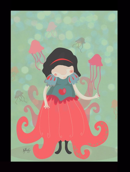 Snow white and the 7 jellyfishes