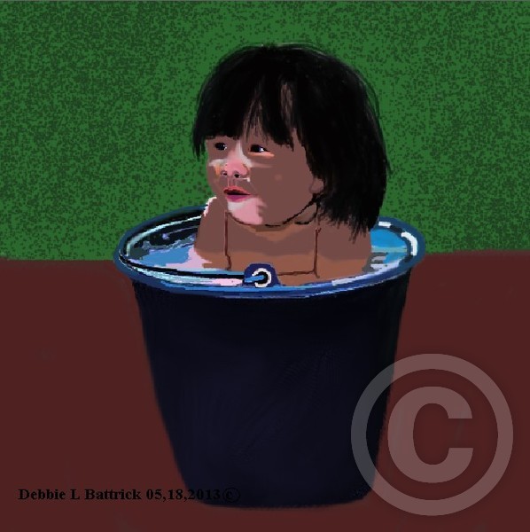 Little Girl in Bucket