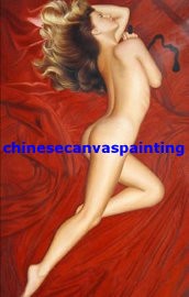 Chinese nude painting,nude canvas painting,