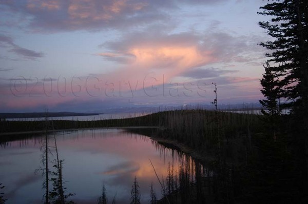 Sunset over Duck Lake/Yellowstone NP
