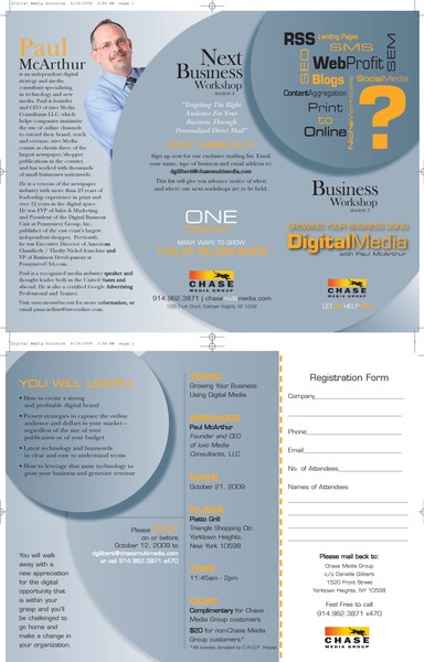 Digital Media Workshop Brochure