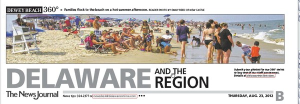 66th News Journal Panorama-Beachgoers