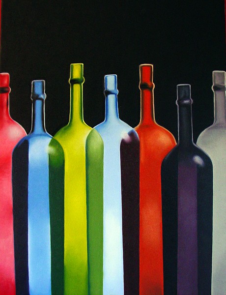 colored bottles