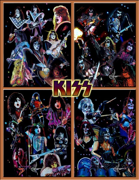 Kiss collages