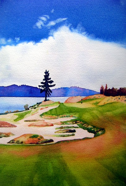 Chambers Bay Golf Course 2nd hole