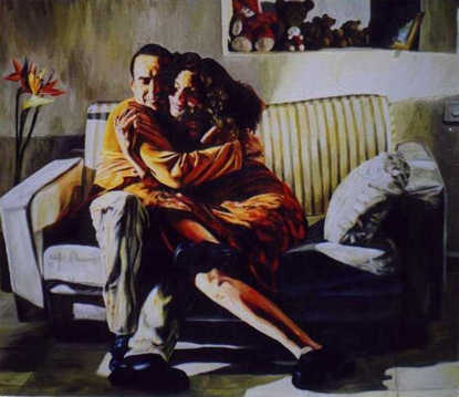 my borther and his wife relistic painting artist painter raphael perez biography resume story 